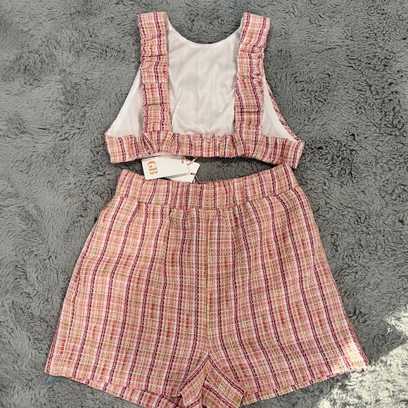 NWT pink tweed matching set - Picture 3 of 4